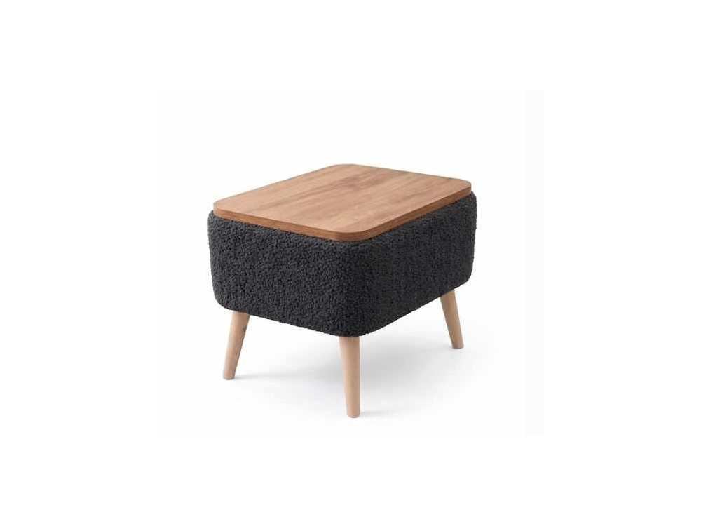 Table d'appoint en bois "Nora" - 60 x 30 x 45 cm - Anthracite