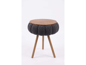 Table d'appoint en bois "Papatya Zgn" - 33 x 45 cm - Anthracite