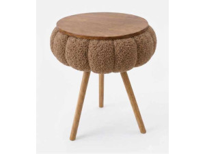 Table d'appoint en bois "Papatya Zgn" - 33 x 45 cm - Marron