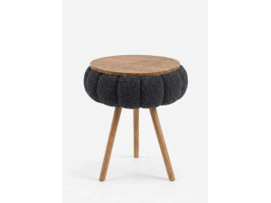Table d'appoint en bois "Papatya Zgn " - 33 x 45 cm - Noir