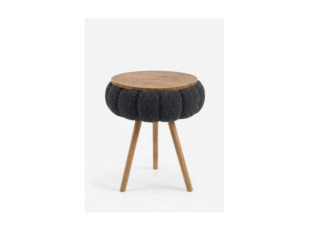 Table d'appoint en bois "Papatya Zgn " - 33 x 45 cm - Noir