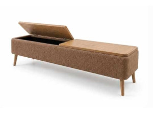 Meuble TV en bois " Sarven " - 120 x 30 x 45 cm - Marron