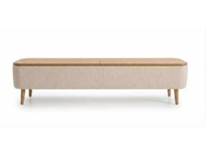 Meuble TV en bois " Sarven " - 120 x 30 x 45 cm - Blanc