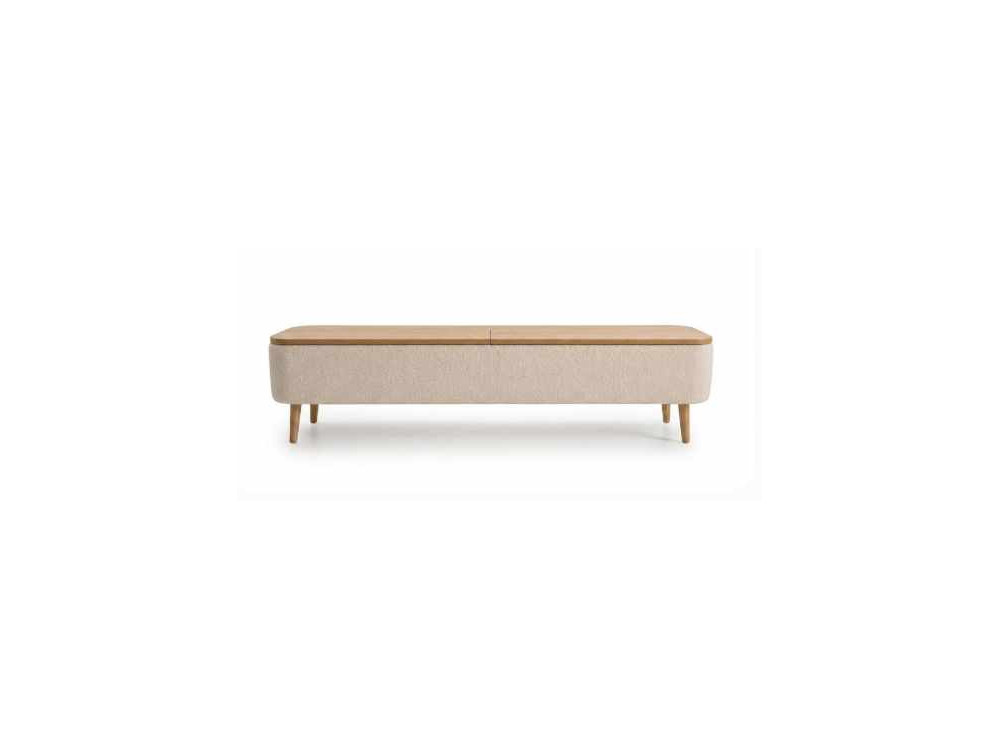 Meuble TV en bois " Sarven " - 120 x 30 x 45 cm - Blanc