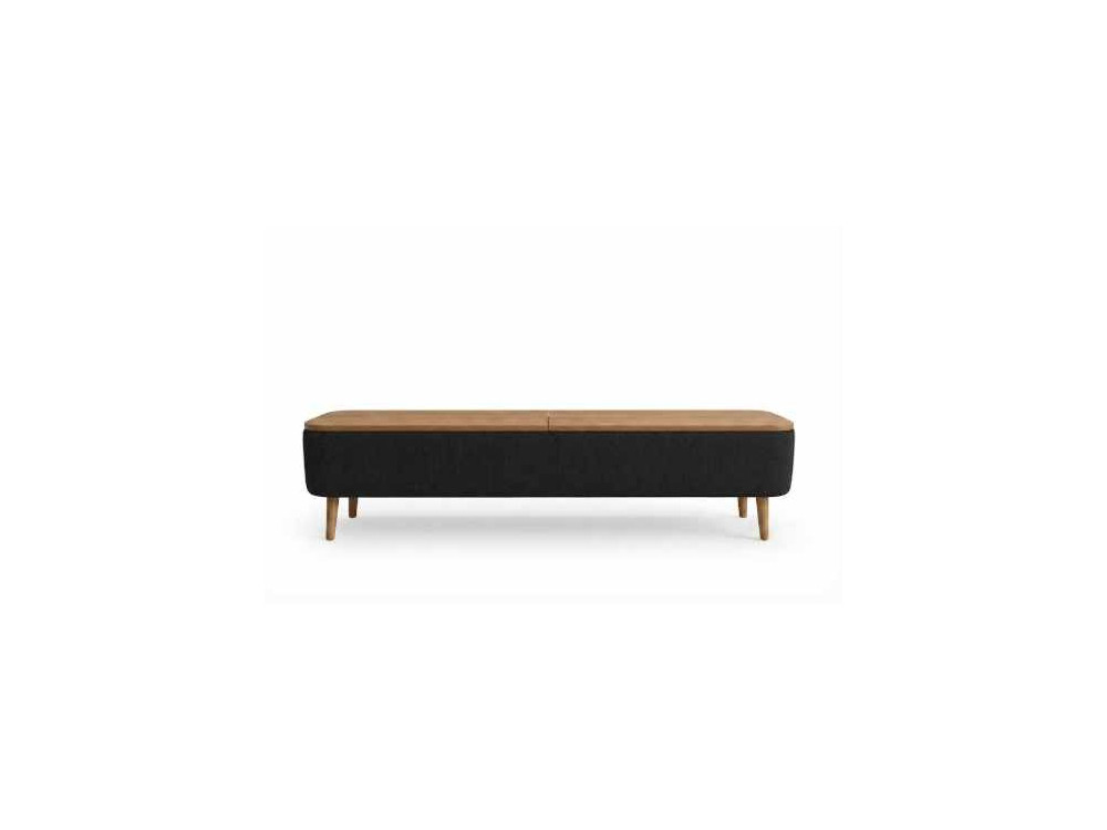 Meuble TV en bois " Sarven " - 120 x 30 x 45 cm - Noir