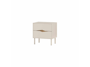 Table de Chevet en bois " MARQUISE " - 50 x 35 x 52 cm - Grès / Oud Foncé