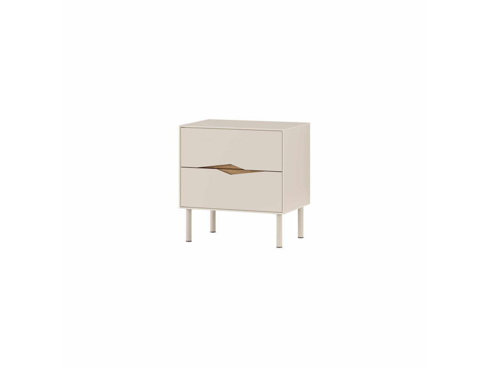 Table de Chevet en bois " MARQUISE " - 50 x 35 x 52 cm - Grès / Oud Foncé