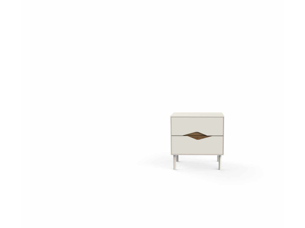 Table de Chevet en bois " MARQUISE " - 50 x 35 x 52 cm - Grès / Oud Foncé