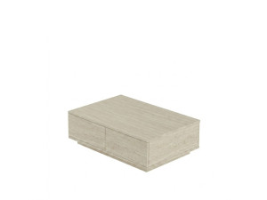 Table Basse en bois " Ave14 " - 90 x 60 x 28 cm - Travertin