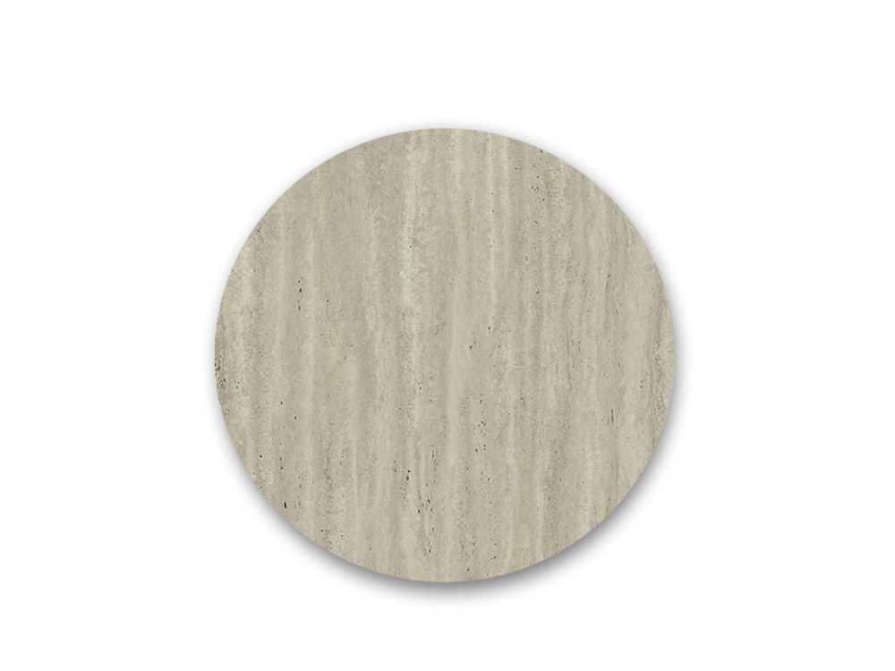 Table Basse en bois " Ave14 " - 90 x 60 x 28 cm - Travertin