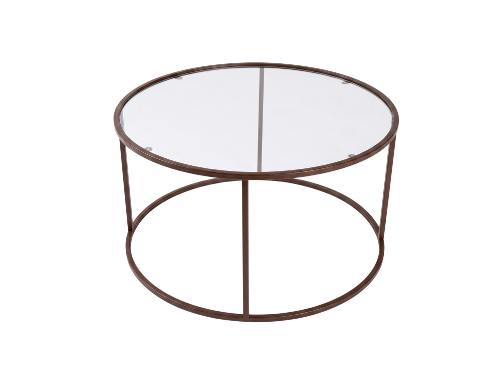 Table Basse en bois " Brown-Trs-80-Nrd-Srk" - 80 x 80 x 43 cm - Marron