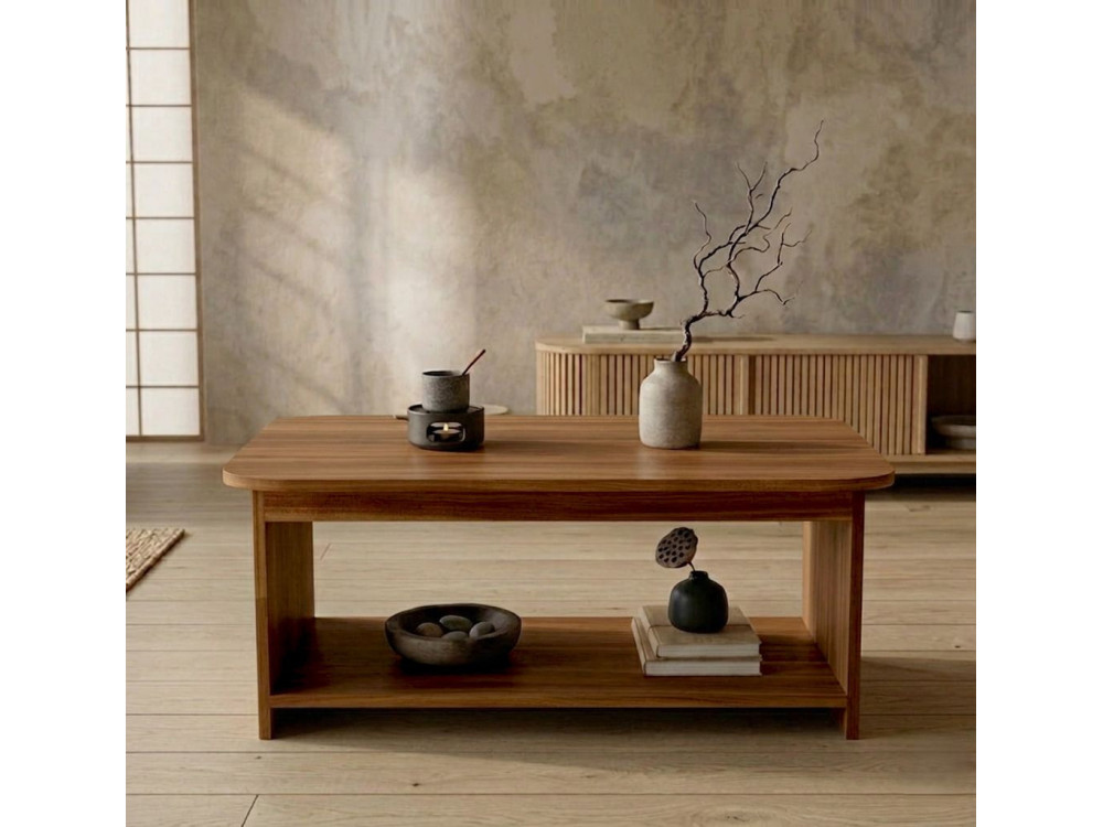 Table Basse en bois " Chb1 " - 100 x 41,8 x 50 cm - Noyer