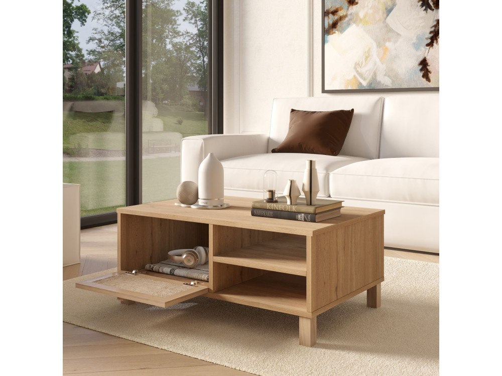Table Basse en bois " Dune " - 90 x 60 x 39 cm - Chêne