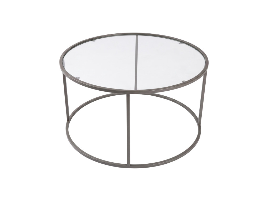 Table Basse en bois " Grey-Trs-80-Nrd-Srk " - 80 x 80 x 43 cm - Gris
