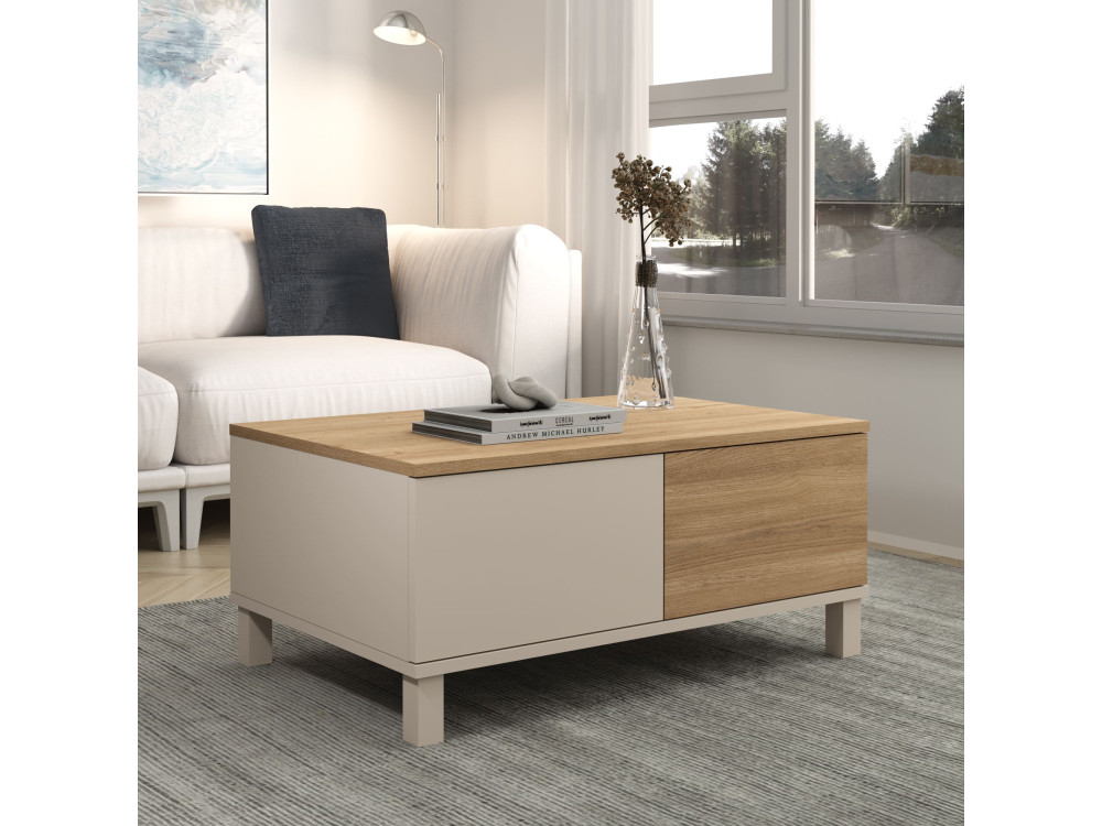 Table Basse en bois " Mood " - 90 x 60 x 40 cm - Sable