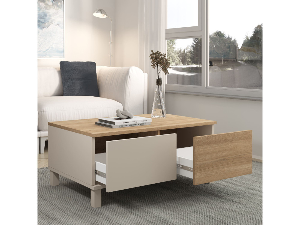 Table Basse en bois " Mood " - 90 x 60 x 40 cm - Sable