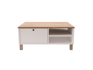 Table Basse en bois " Nord " - 90 x 60 x 38 cm - Blanc