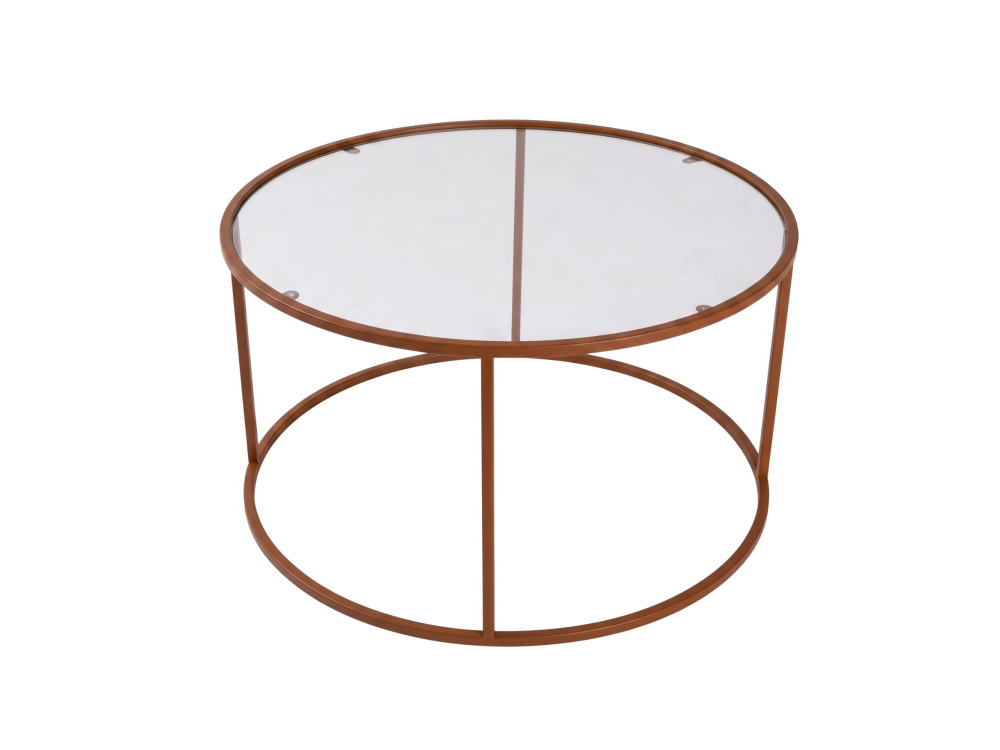 Table Basse en bois " Orange-Trs-80-Nrd-Srk " - 80 x 80 x 43 cm - Orange