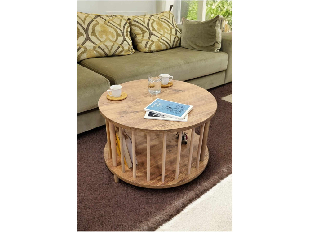 Table Basse en bois " Peka-0108 " - 60 x 43 cm - Pin