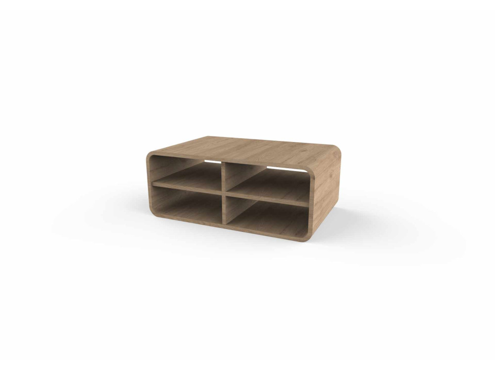 Table Basse en bois "ROVEL" - 80 x 50 x 32 cm - Naturel