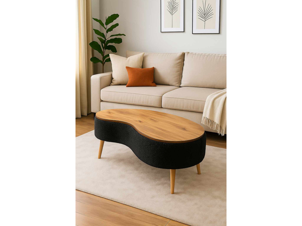 Table Basse en bois " Vera " - 98 x 50 x 45 cm - Noir