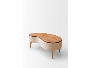 Table Basse en bois " Vera " - 98 x 50 x 45 cm - Beige