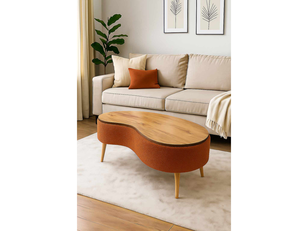 Table Basse en bois "Vera" - 98 x 50 x 45 cm - Marron