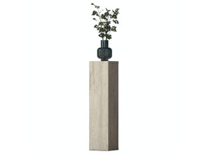 Table d'Appoint en bois "AD107" - 20 x 18 x 80  cm - Travertin