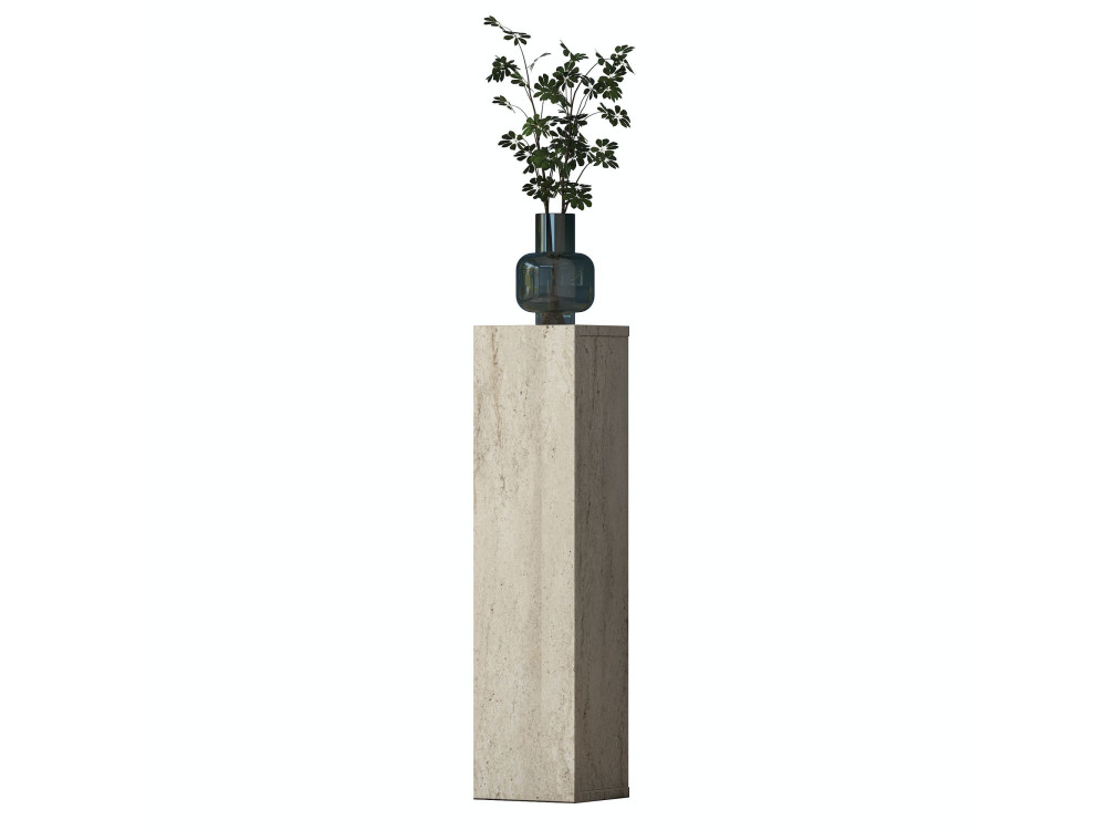 Table d'Appoint en bois "AD107" - 20 x 18 x 80  cm - Travertin