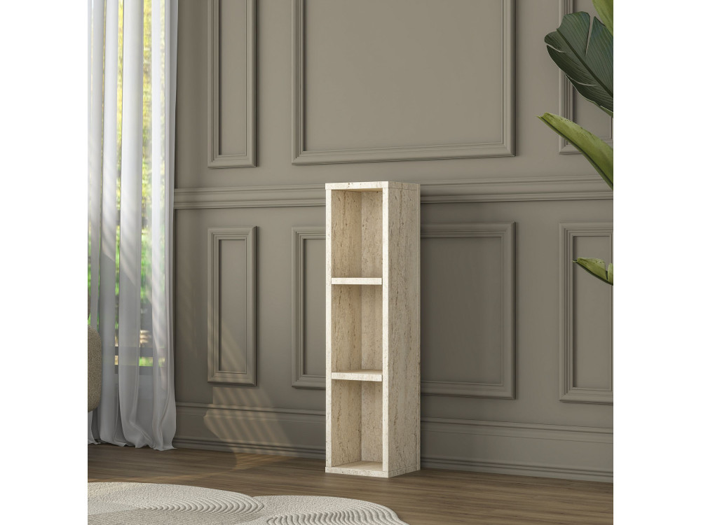 Table d'Appoint en bois "AD107" - 20 x 18 x 80  cm - Travertin