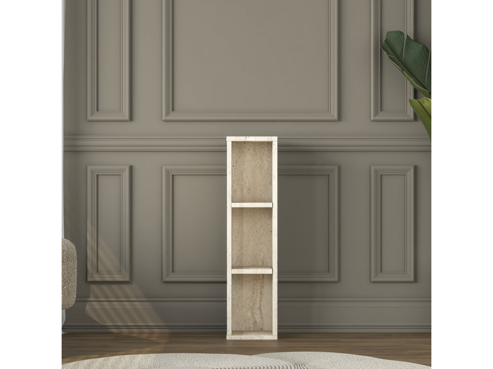 Table d'Appoint en bois "AD107" - 20 x 18 x 80  cm - Travertin