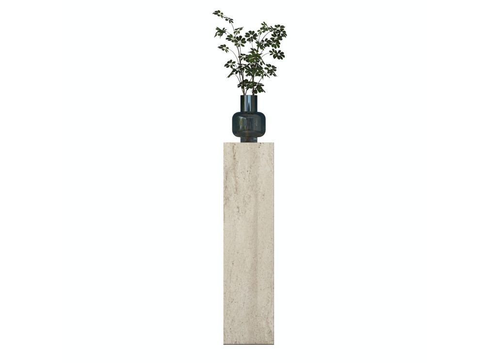 Table d'Appoint en bois "AD107" - 20 x 18 x 80  cm - Travertin