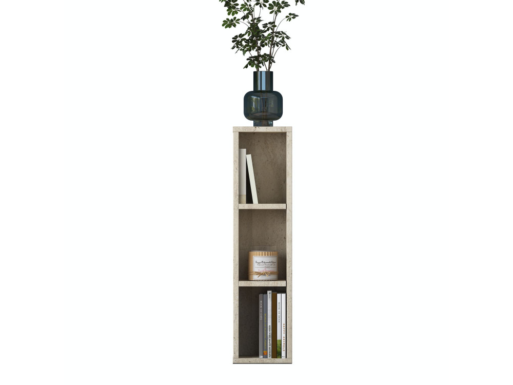 Table d'Appoint en bois "AD107" - 20 x 18 x 80  cm - Travertin