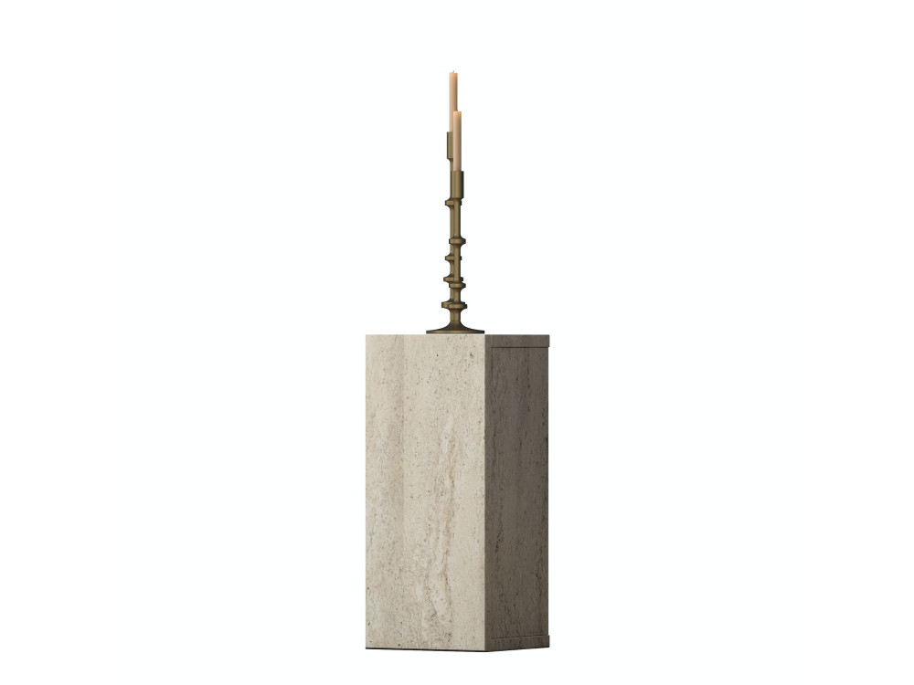 Table d'Appoint en bois " AD109 " - 20 x 18 x 45 cm - Travertin