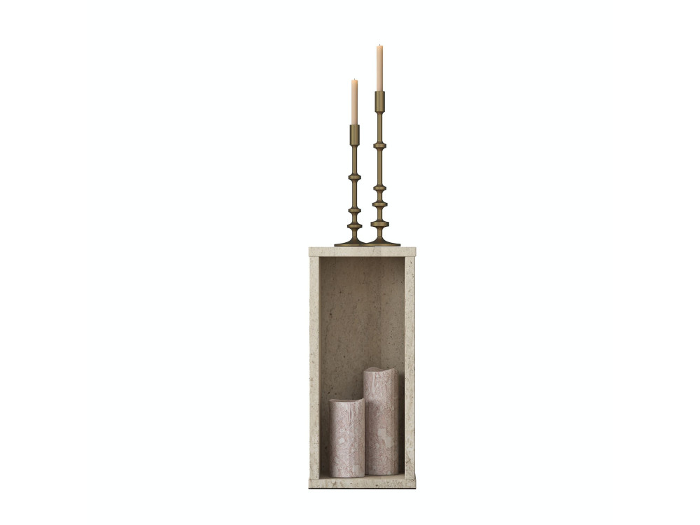 Table d'Appoint en bois " AD109 " - 20 x 18 x 45 cm - Travertin