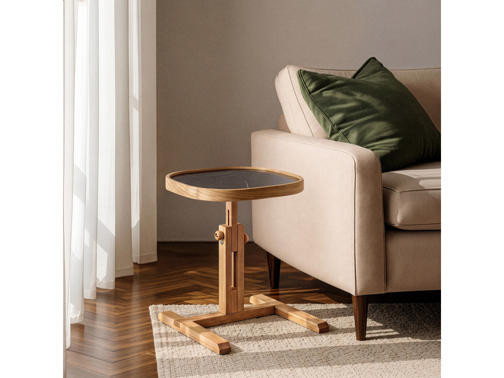 Table d'Appoint en bois " Opus Kare 42 " - 42 x 42 x 57 cm - Chêne