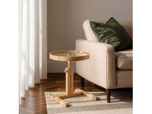 Table d'Appoint en bois " Opus Yuvarlak 40 " - 40 x 40 x 57 cm - Chêne