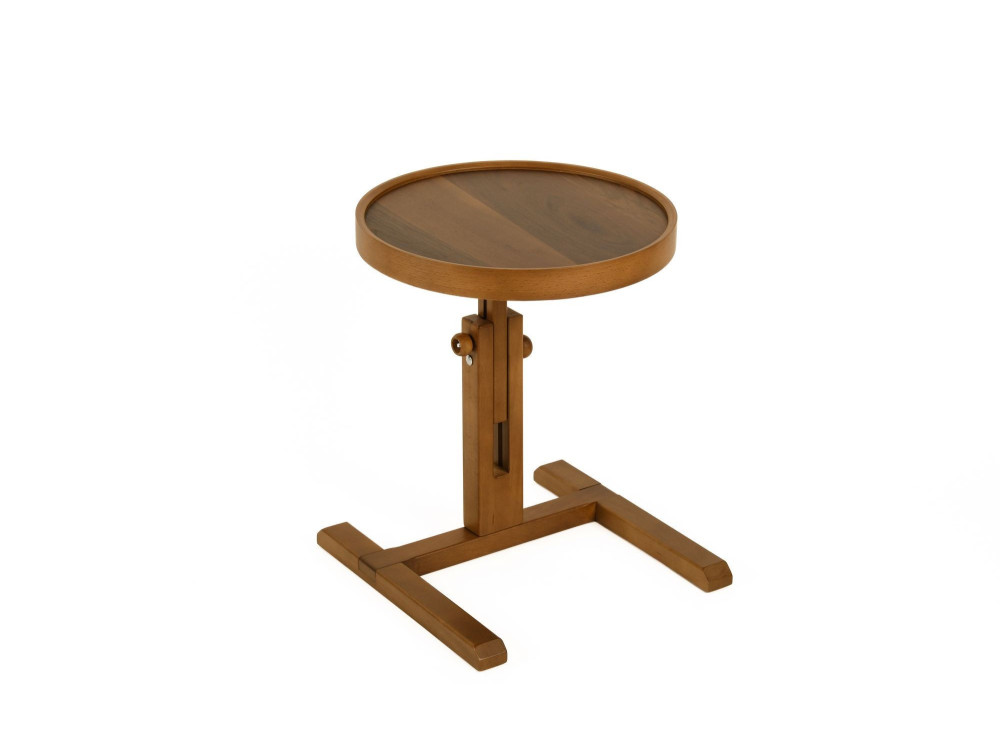 Table d'Appoint en bois " Opus Yuvarlak 40 " - 40 x 40 x 57 cm - Noyer
