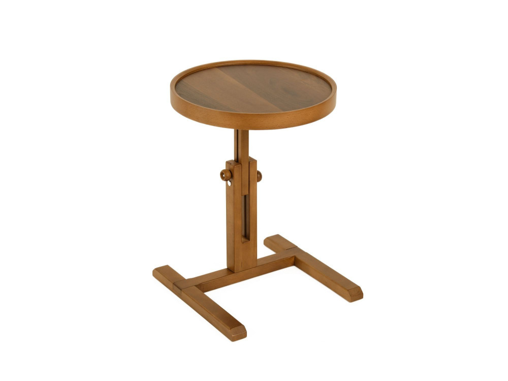 Table d'Appoint en bois " Opus Yuvarlak 40 " - 40 x 40 x 57 cm - Noyer