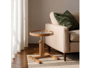 Table d'Appoint en bois " Opus Yuvarlak 40 " - 40 x 40 x 57 cm - Noyer