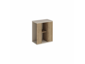 Table d'Appoint en bois " VENTRO " - 45 x 25 x 51 cm - Naturel / Grès