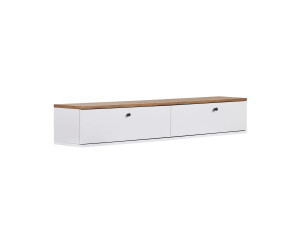 Meuble TV en bois " Ligne 160 " - 160 x 25 x 25 cm - Blanc