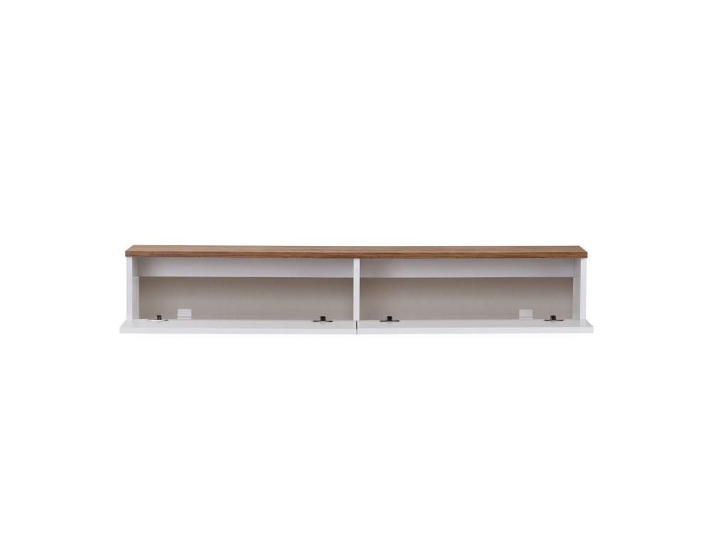 Meuble TV en bois " Ligne 160 " - 160 x 25 x 25 cm - Blanc