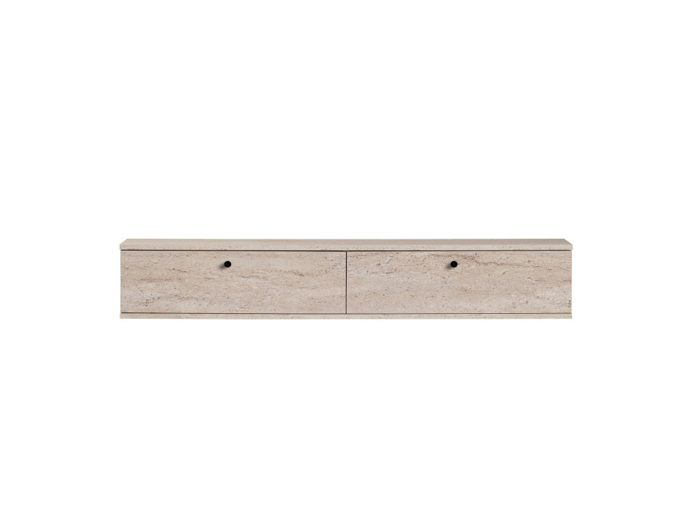 Meuble TV en bois " Ligne 160 " - 160 x 25 x 25 cm - Travertin