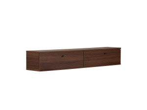 Meuble TV en bois "Ligne 160" - 160 x 25 x 25 cm - Noyer