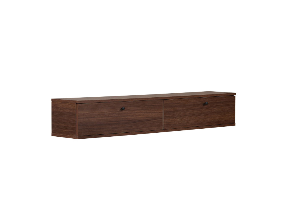 Meuble TV en bois "Ligne 160" - 160 x 25 x 25 cm - Noyer