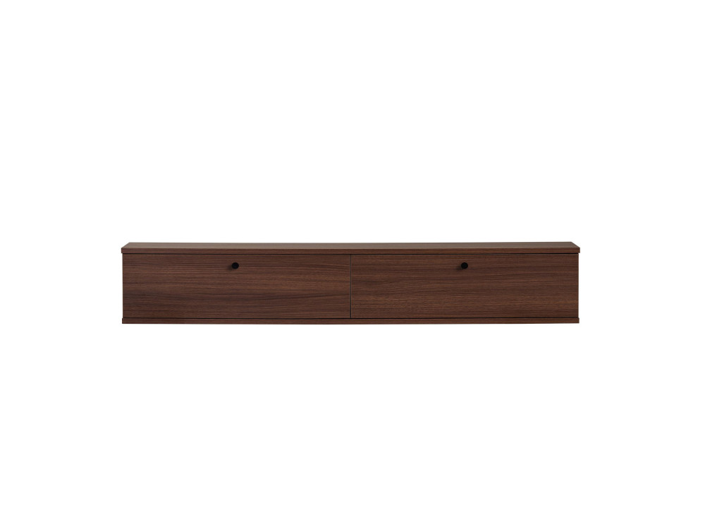Meuble TV en bois "Ligne 160" - 160 x 25 x 25 cm - Noyer