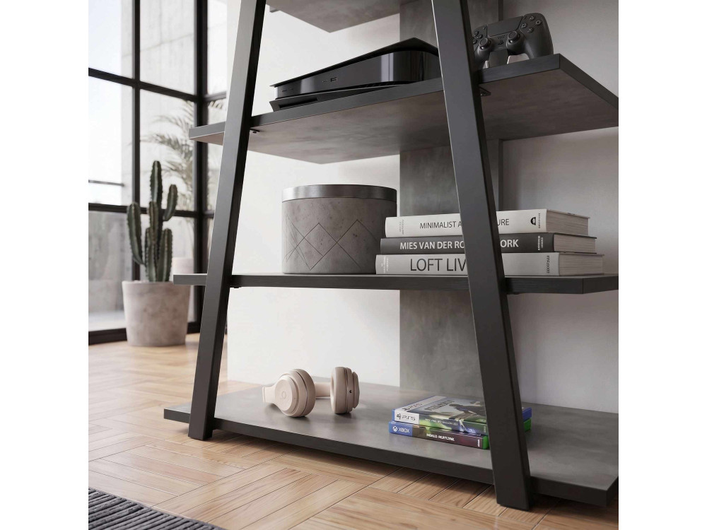 Meuble TV en bois "LYNO" - 70 x 41 x 80 cm - Gris
