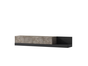 Meuble TV en bois "Major" - 180 x 37 x 30 cm -  Anthracite