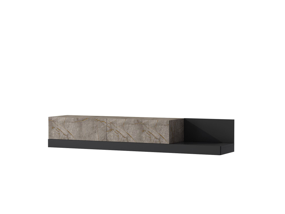 Meuble TV en bois "Major" - 180 x 37 x 30 cm -  Anthracite